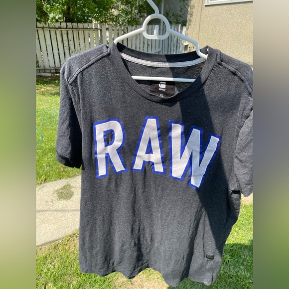⚡️G-Star Raw US XL Tee Shirt Grey Blue Awesome Shape⚡️ - Picture 12 of 13
